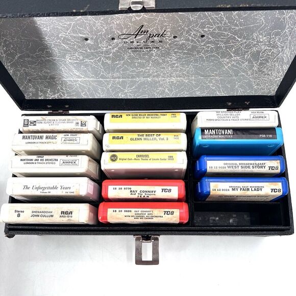 Olympic TD-30 8 Track Automatic Tape Player & 8 Track Tapes With Case - Picture 6 of 7